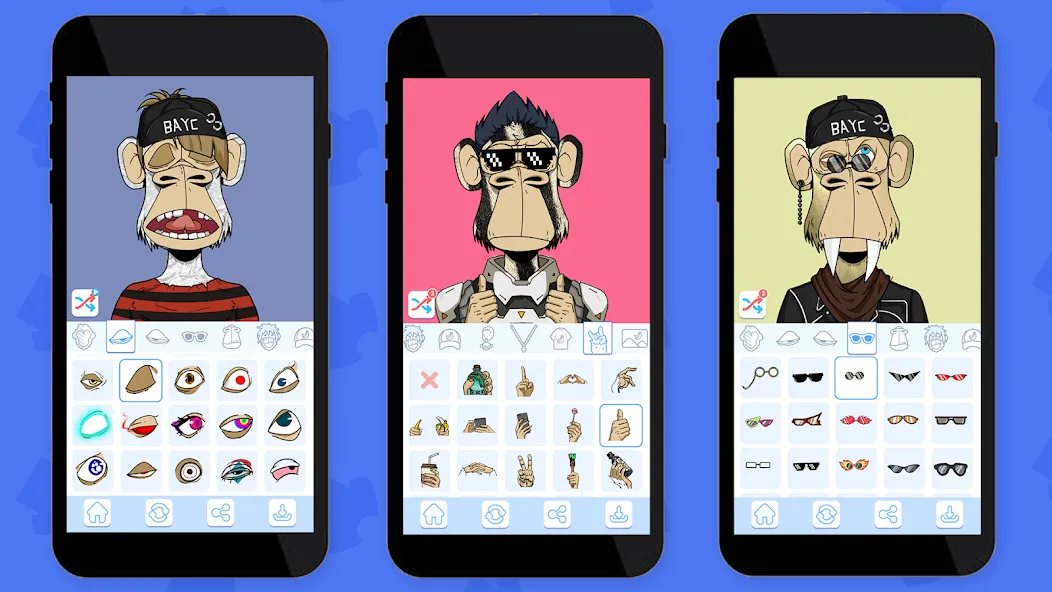 Bored Ape Creator - NFT Art [MOD: открыты все функции редактора] (Бесплатно / APK) — скриншот 5
