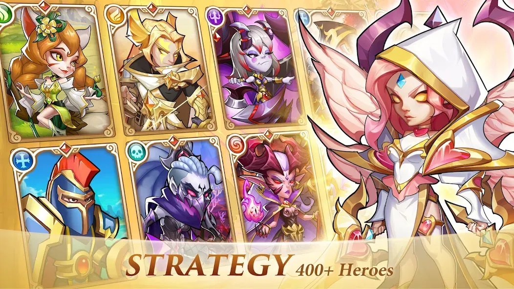 Скачать Idle Heroes [MOD: безлимитные ресурсы и усиленные герои] на телефон — скриншот 2