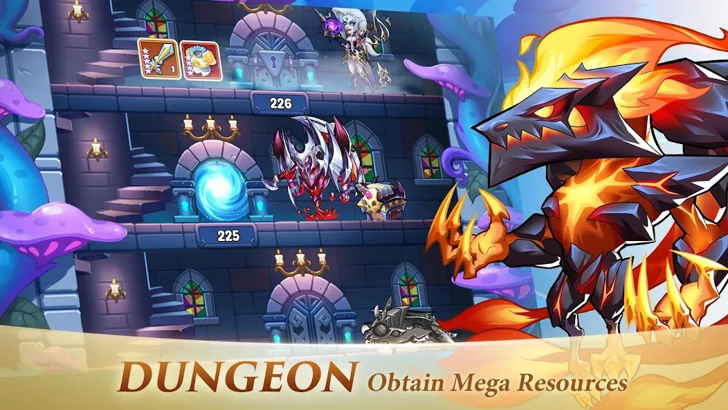Скачать Idle Heroes [MOD: безлимитные ресурсы и усиленные герои] на телефон — скриншот 5