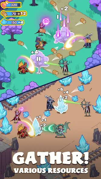 Скачать Dawn Heroes [MOD: много денег и усиленные герои] на телефон — скриншот 1