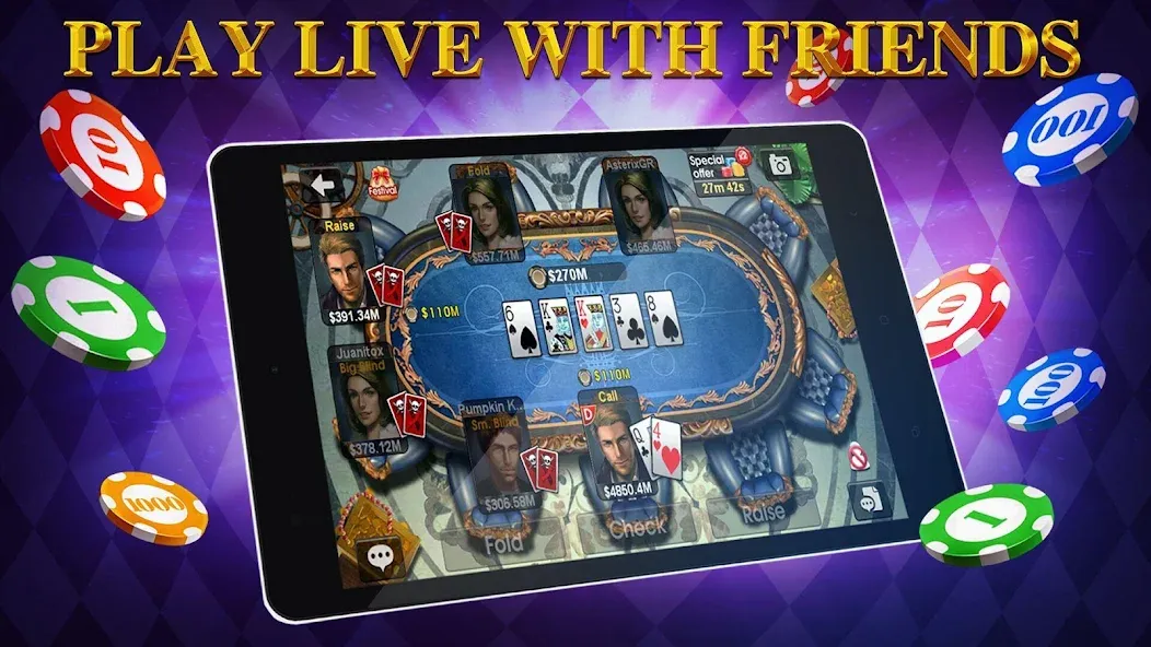 DH Texas Poker - Texas Hold'em [MOD: безлимитные фишки и всё открыто] (Бесплатно / APK) — скриншот 4