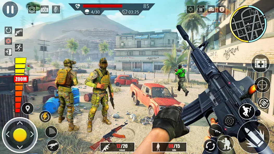 Скачать взлом Elite Commando Shooting Games [MOD: безлимитные патроны и оружие открыто] — скриншот 4