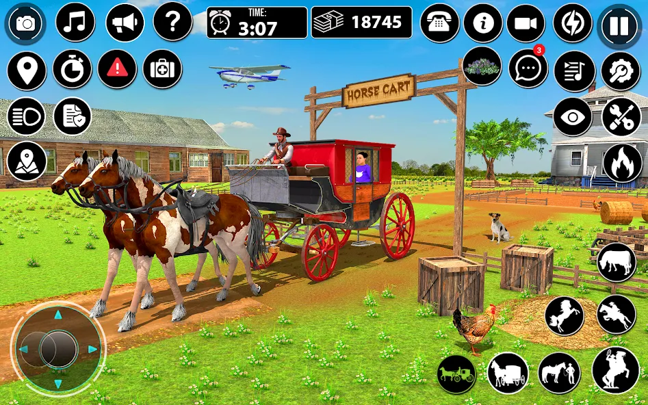 Скачать взлом Horse Cart Taxi Transport Game [MOD: безлимитные деньги и транспорт] — скриншот 4