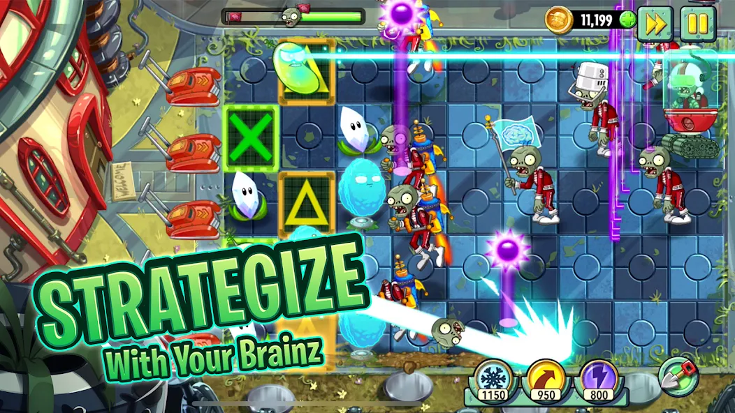 Plants vs Zombies™ 2 [MOD: безлимитные монеты и премиум растения] на Андроид — скриншот 1