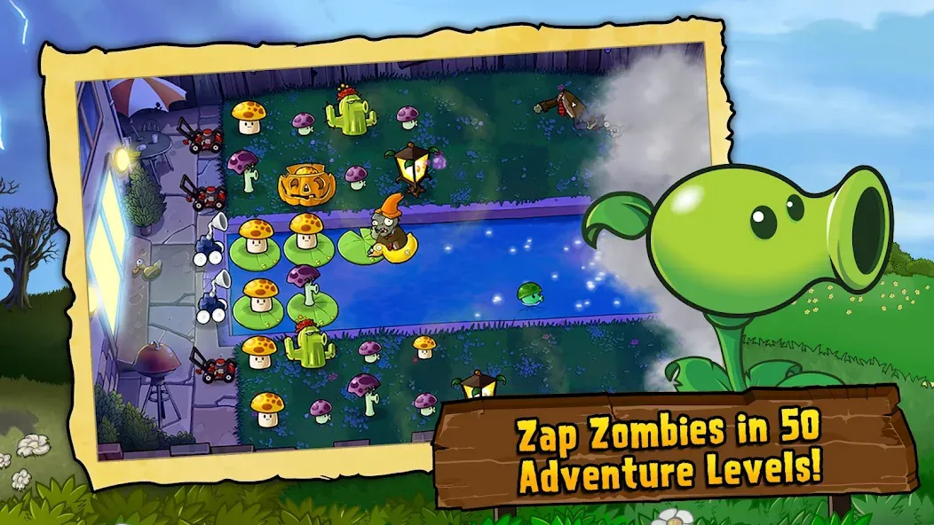 Скачать Plants vs. Zombies™ [MOD: безлимитные солнца и открыты все растения] на телефон — скриншот 1