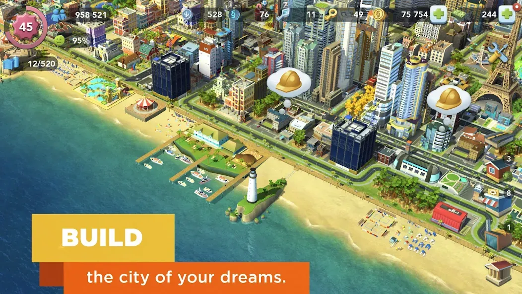 Скачать SimCity BuildIt [MOD: безлимитные деньги и ресурсы] на телефон — скриншот 3