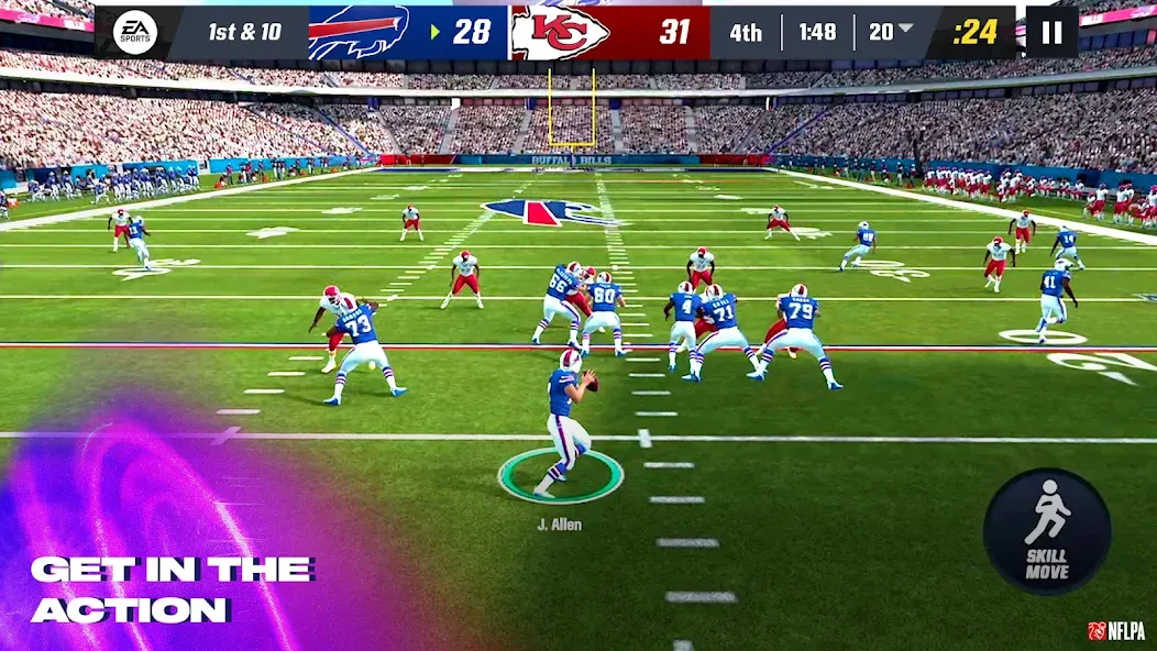Взломанная Madden NFL 24 Mobile Football [MOD: безлимитные деньги и энергия] на Андроид — скриншот 1