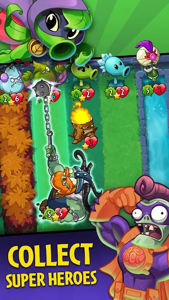 Plants vs. Zombies™ Heroes [MOD: безлимитные деньги и все герои] — Скачать бесплатно (APK) — скриншот 1
