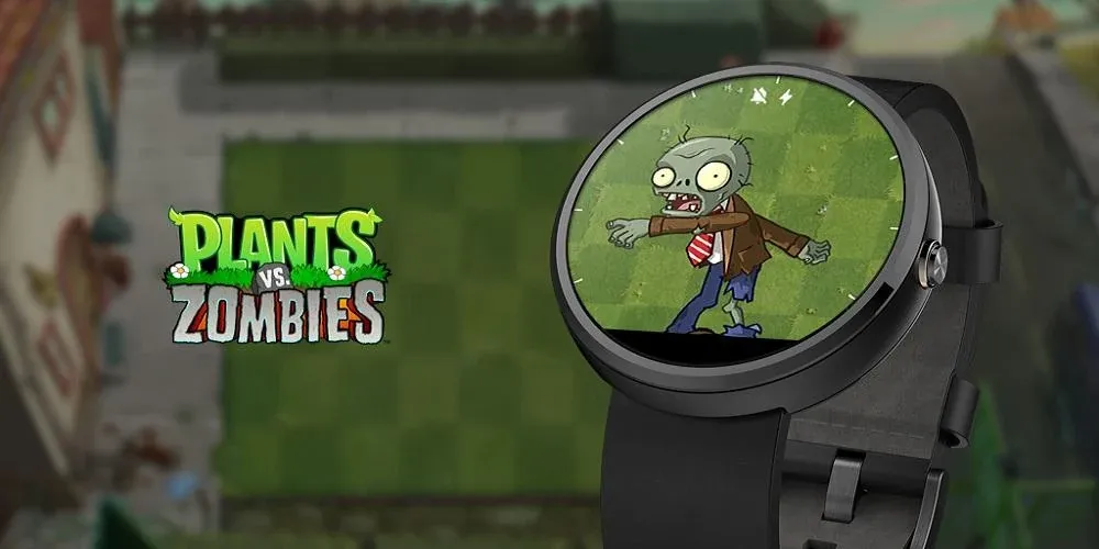 Взломанная Plants vs. Zombies™ Watch Face [MOD: зомби разблокированы и без рекламы] на Андроид — скриншот 1