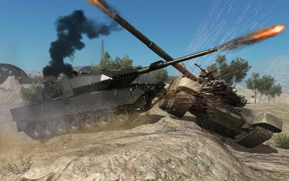 Real Tank Battle : War Machine [MOD: безлимитные деньги и мощные танки] последняя версия — скриншот 1