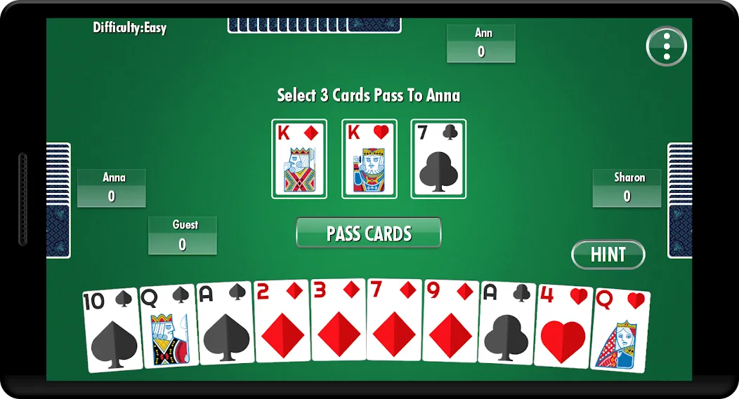Hearts - Card Game [MOD: без рекламы и безлимитные подсказки] (Бесплатно / APK) — скриншот 1