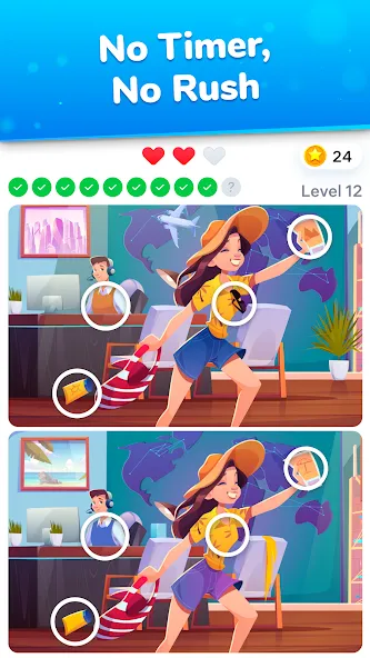 Скачать Differences - find & spot them [MOD: без рекламы и подсказки доступны] на телефон — скриншот 3
