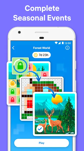 Nonogram Color - Logic Puzzle [MOD: без рекламы и все уровни открыты] на Андроид — скриншот 3