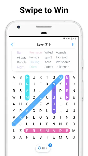 Word Search - crossword puzzle [MOD: без рекламы и подсказки доступны] (Бесплатно / APK) — скриншот 3