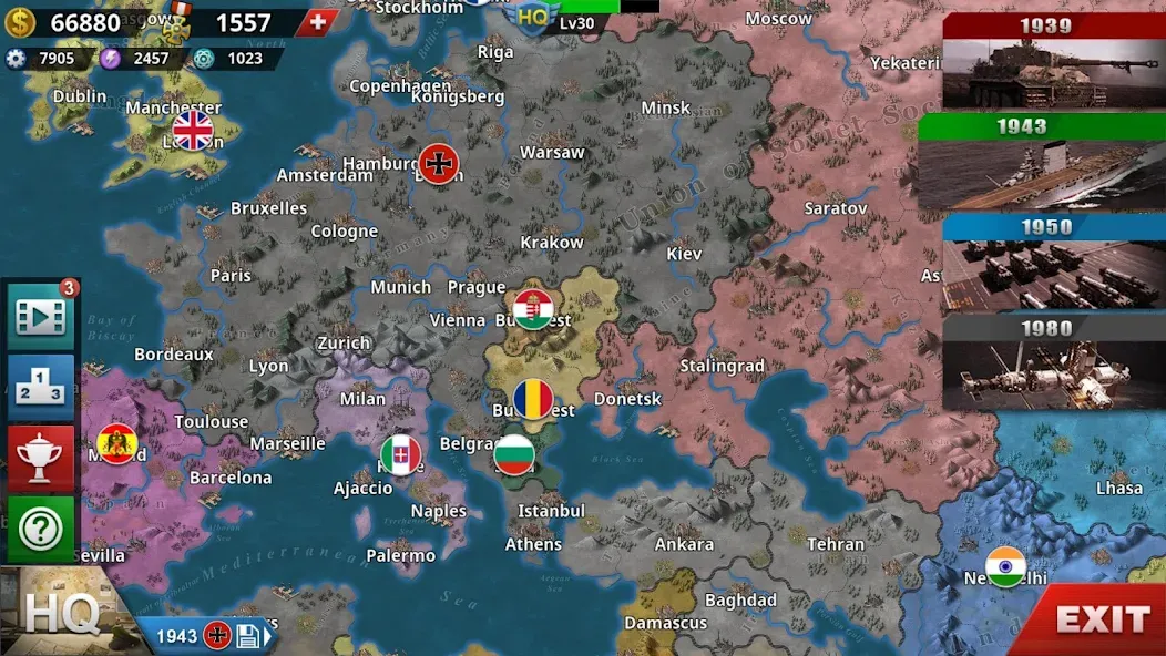 World Conqueror 4-WW2 Strategy [MOD: безлимитные деньги и открыты все уровни] (Бесплатно / APK) — скриншот 2