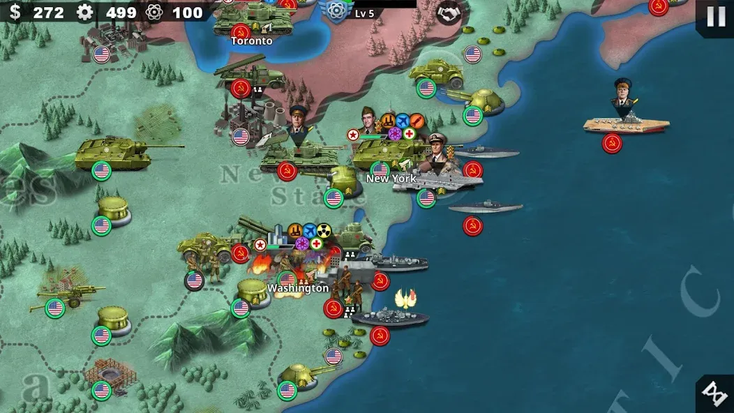 World Conqueror 4-WW2 Strategy [MOD: безлимитные деньги и открыты все уровни] (Бесплатно / APK) — скриншот 4