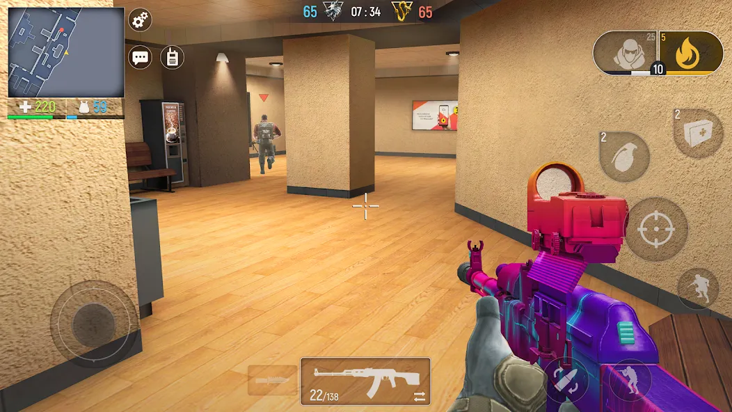 Скачать Modern Ops: Gun Shooting Games [MOD: безлимитные патроны и мощное оружие] на телефон — скриншот 1