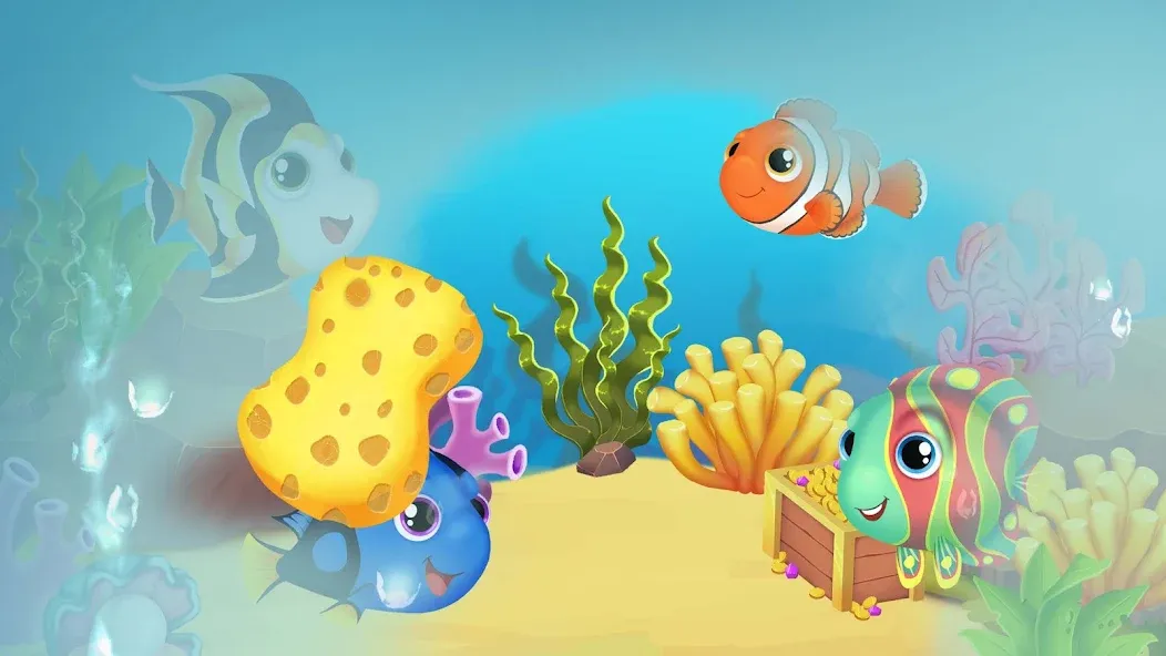 Baby Aquarium - Fish game [MOD: без рекламы и все рыбки открыты] (Бесплатно / APK) — скриншот 2
