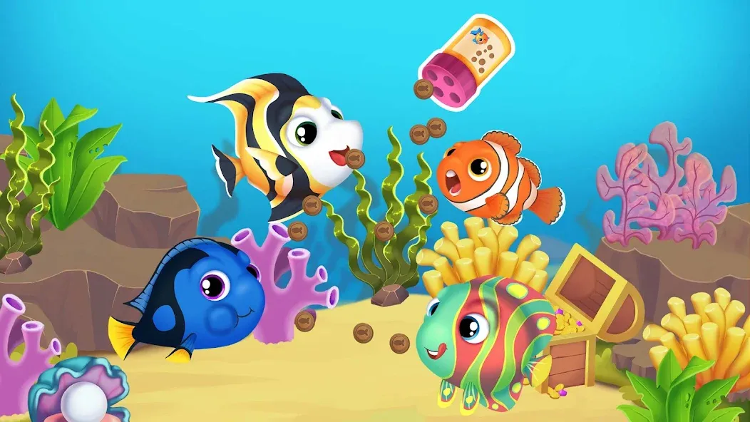 Baby Aquarium - Fish game [MOD: без рекламы и все рыбки открыты] (Бесплатно / APK) — скриншот 5