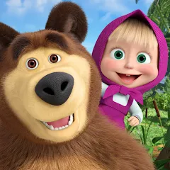 Скачать Masha and the Bear Educational [MOD: все обучающие задания открыты] на телефон