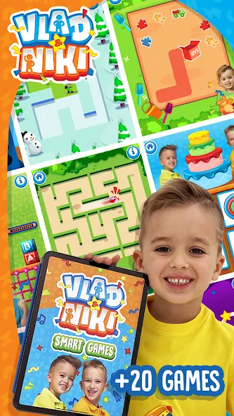 Vlad and Niki - Smart Games [MOD: открыты все уровни и режимы] последняя версия — скриншот 1