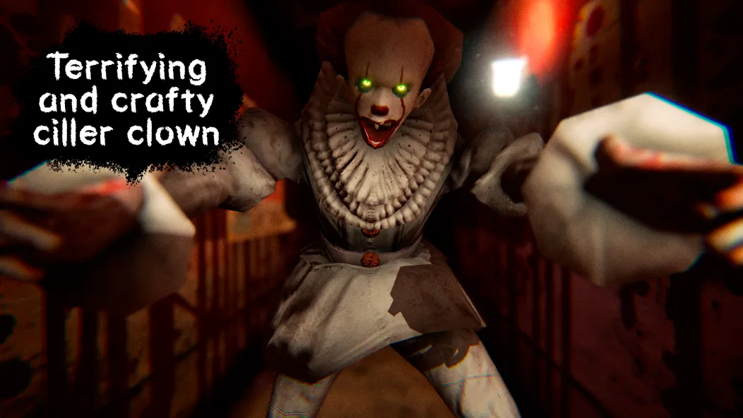 Скачать взлом Death Park: Scary Clown Horror [MOD: без рекламы и открыты все уровни] — скриншот 1