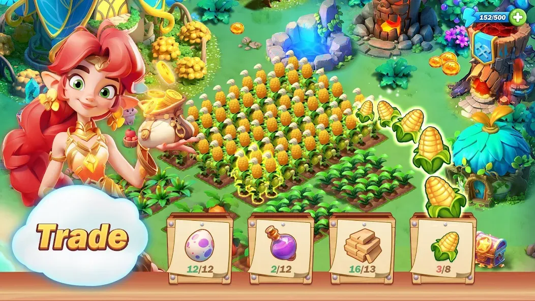 Скачать взлом Pixie Island - Farming Game [MOD: безлимитные монеты и ресурсы] — скриншот 3