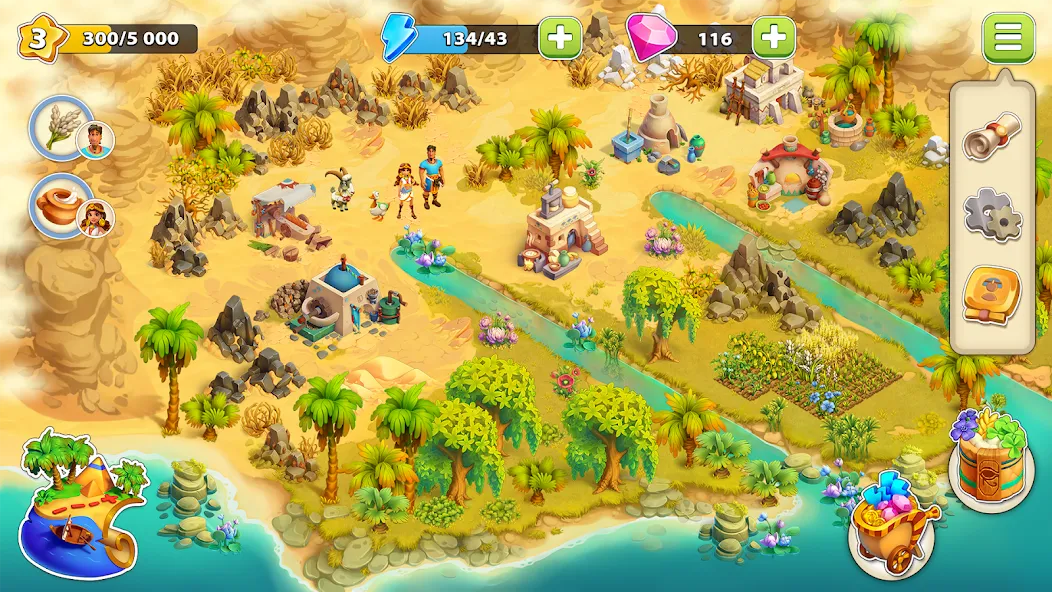 Nile Valley: Farm Adventure [MOD: безлимитные деньги и ресурсы] — Скачать бесплатно (APK) — скриншот 1
