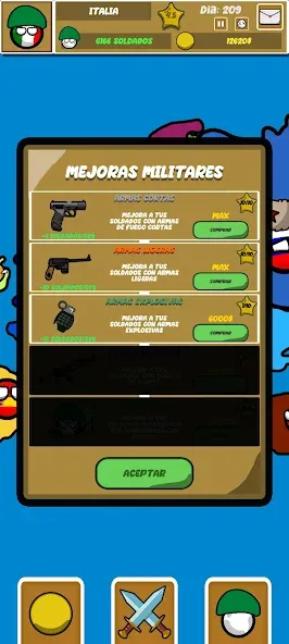 Countryballs Continental War [MOD: безлимитные ресурсы и полная карта] на Андроид — скриншот 4