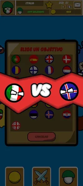 Countryballs Continental War [MOD: безлимитные ресурсы и полная карта] на Андроид — скриншот 5