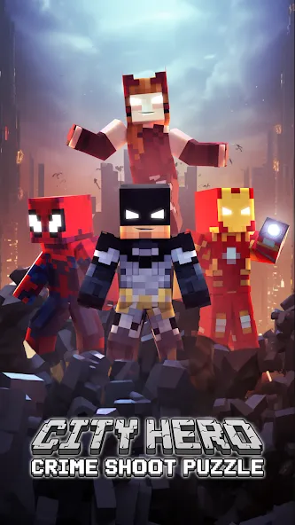 City Hero: Crime Shoot Puzzle [MOD: безлимитные деньги и все уровни открыты] на Андроид — скриншот 1