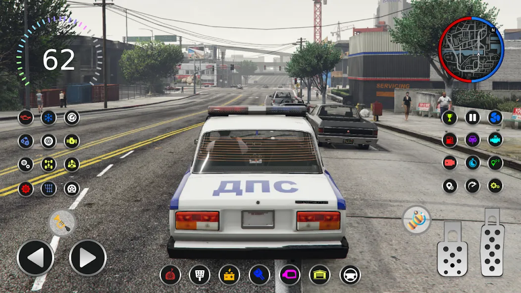 Взломанная Police Car Riders: VAZ 2107 [MOD: безлимитные деньги и топливо] на Андроид — скриншот 2