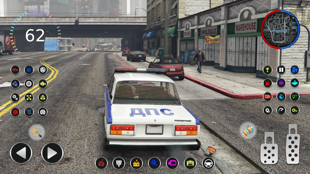 Взломанная Police Car Riders: VAZ 2107 [MOD: безлимитные деньги и топливо] на Андроид — скриншот 3