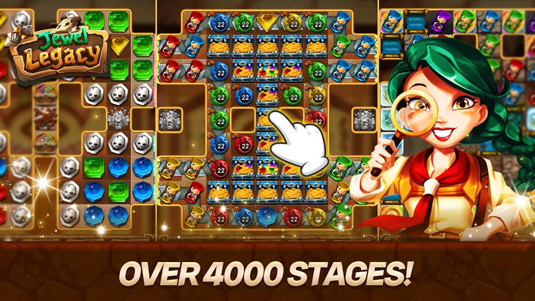 Взломанная Jewel Legacy [MOD: много бонусов и уровней] на Андроид — скриншот 4