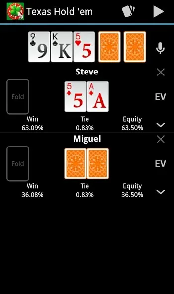 Poker Calculator [MOD: точный расчёт покерных комбинаций] на Андроид — скриншот 1