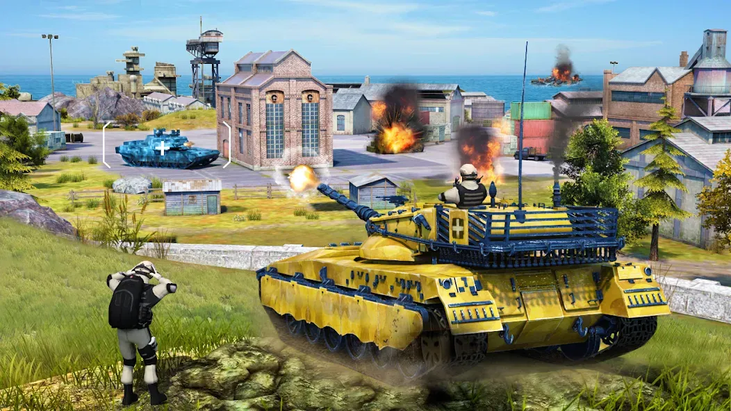 Скачать взлом Tank Battle Army Games 2023 [MOD: безлимитные деньги и оружие] — скриншот 2