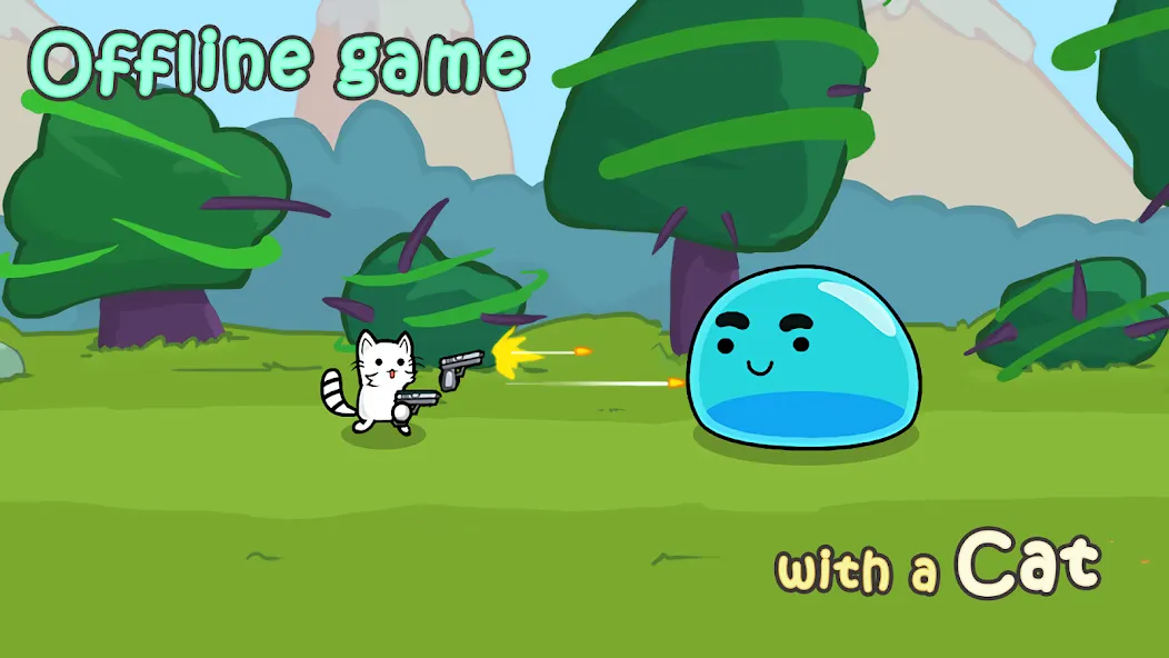 Скачать Stickman Cat Gun offline games [MOD: без рекламы и бесконечные патроны] — скриншот 2