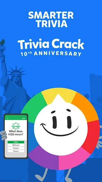 Взломанная Trivia Crack [MOD: безлимитные подсказки и жизни] на Андроид — скриншот 1