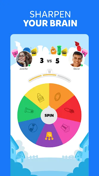 Взломанная Trivia Crack [MOD: безлимитные подсказки и жизни] на Андроид — скриншот 2