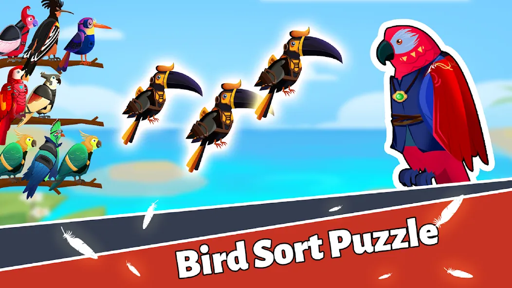 Bird Puzzle - Color Game [MOD: без рекламы и все уровни открыты] на Андроид — скриншот 1