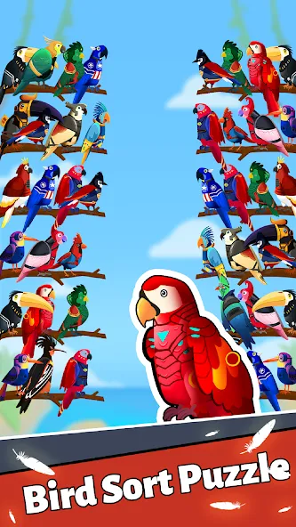 Bird Puzzle - Color Game [MOD: без рекламы и все уровни открыты] на Андроид — скриншот 3