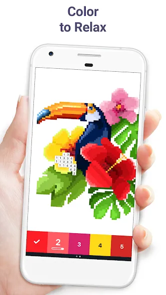 Pixel Art - Color by Number [MOD: разблокированы все пиксельные рисунки] — Скачать бесплатно (APK) — скриншот 1