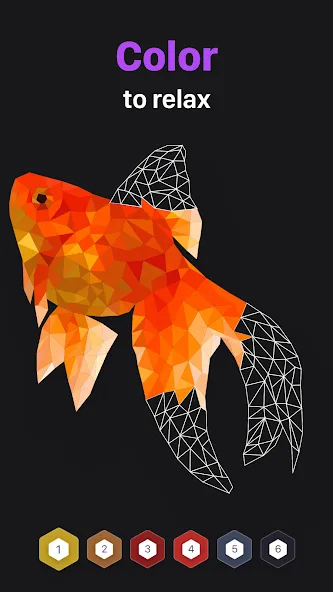 Скачать Polygon - Art Coloring Book [MOD: открыты все раскраски и подсказки] — скриншот 1