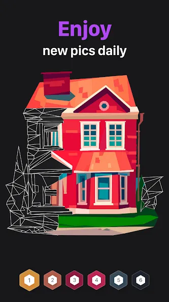 Скачать Polygon - Art Coloring Book [MOD: открыты все раскраски и подсказки] — скриншот 3