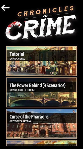 Скачать взлом Chronicles of Crime [MOD: открыты все дела и подсказки] — скриншот 5