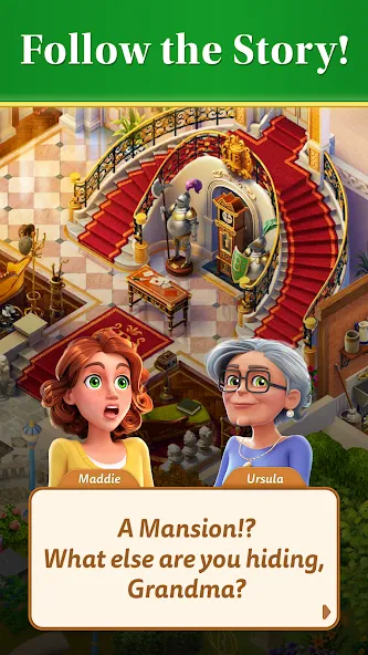 Merge Mansion [MOD: бесконечные монеты и энергия] (Бесплатно / APK) — скриншот 3