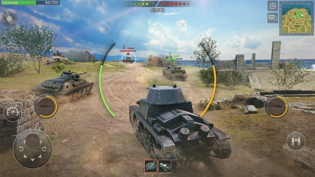 Battle Tanks: Tank Games WW2 [MOD: безлимитные деньги и все танки] — Скачать бесплатно (APK) — скриншот 2