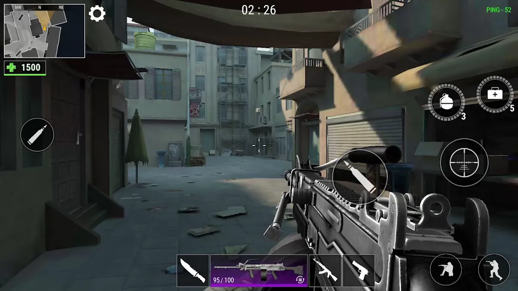 Скачать взлом Modern Gun: Shooting War Games [MOD: безлимитные деньги и оружие] — скриншот 1