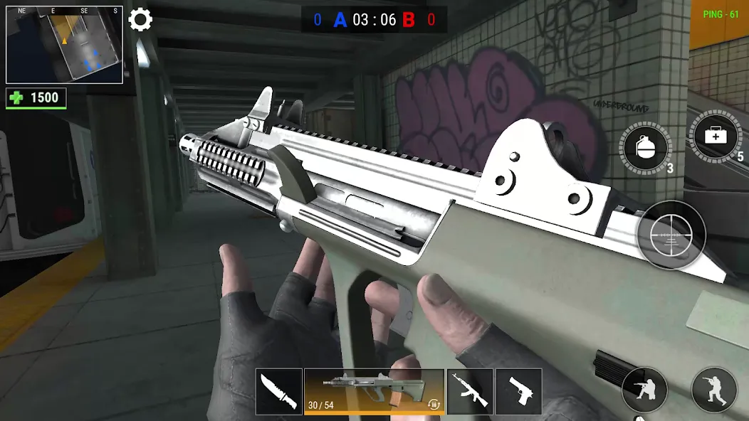 Скачать взлом Modern Gun: Shooting War Games [MOD: безлимитные деньги и оружие] — скриншот 3