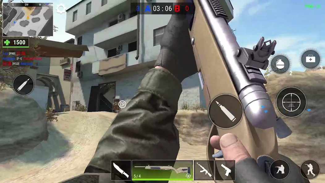Скачать взлом Modern Gun: Shooting War Games [MOD: безлимитные деньги и оружие] — скриншот 4